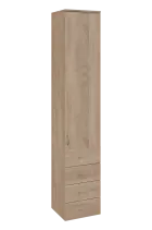 N 6 - 44ZD kancelářská skříň, 4-zásuvková/1-dveřová, pravá, 2150x400x400, dub bardolino